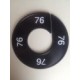 Maatring 9cm zwart/wit 76